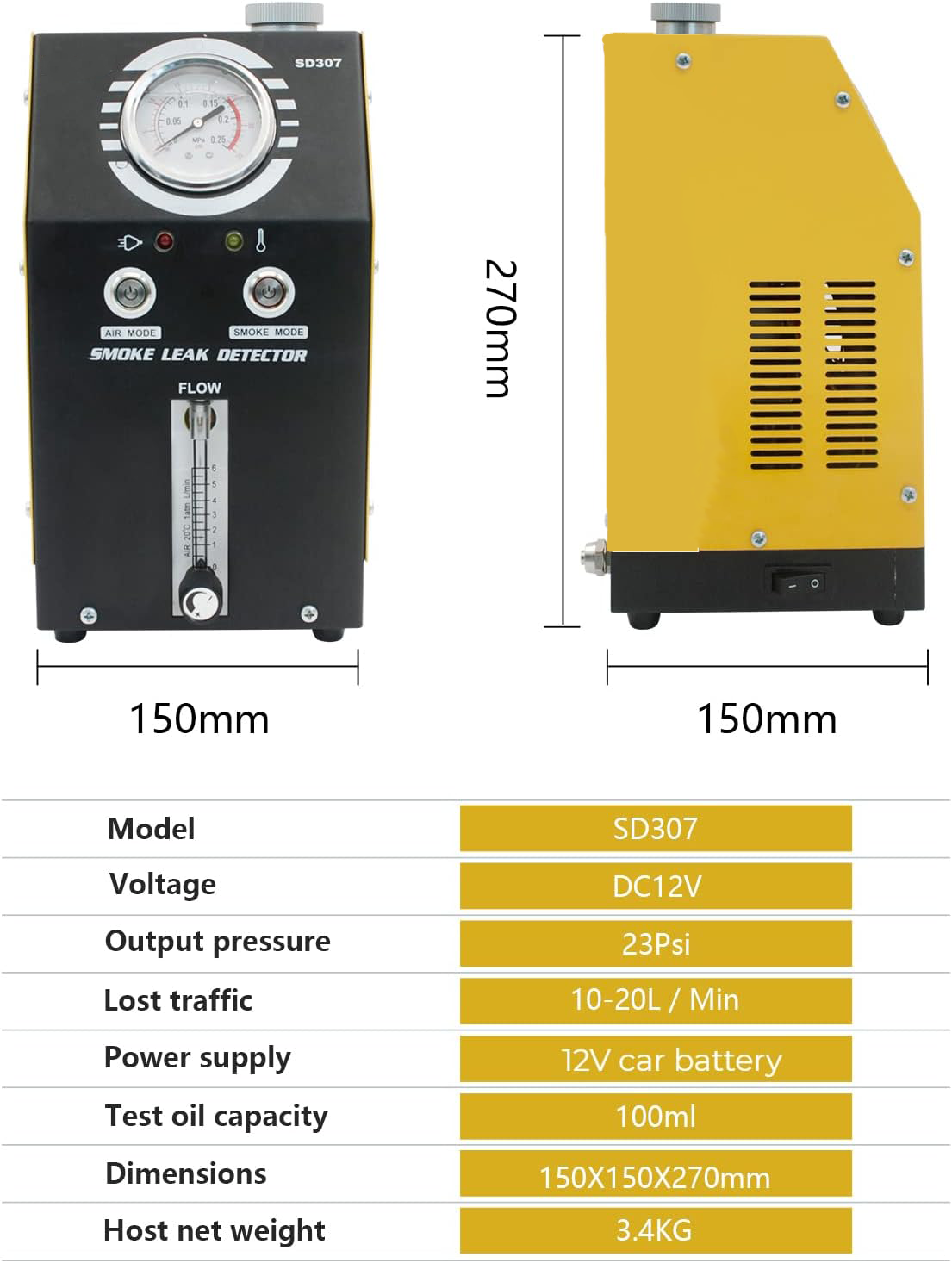 Máquina Profesional Detector De Fugas Automotriz Con Humo