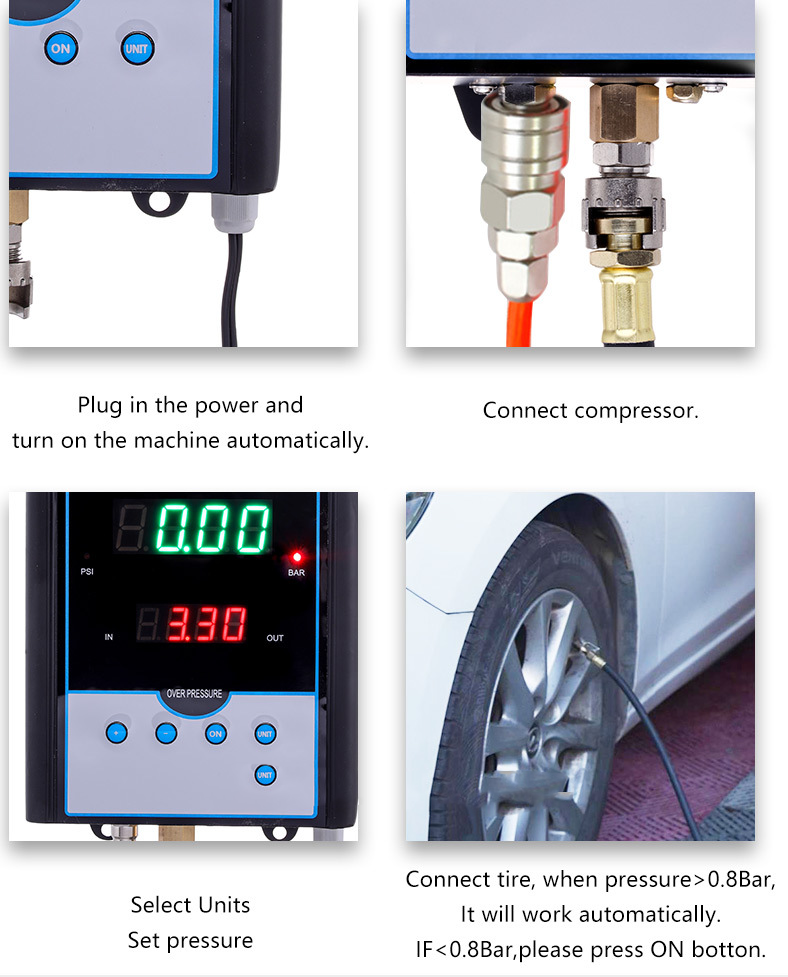 Inflador Automático De Llantas Presión Preestablecida