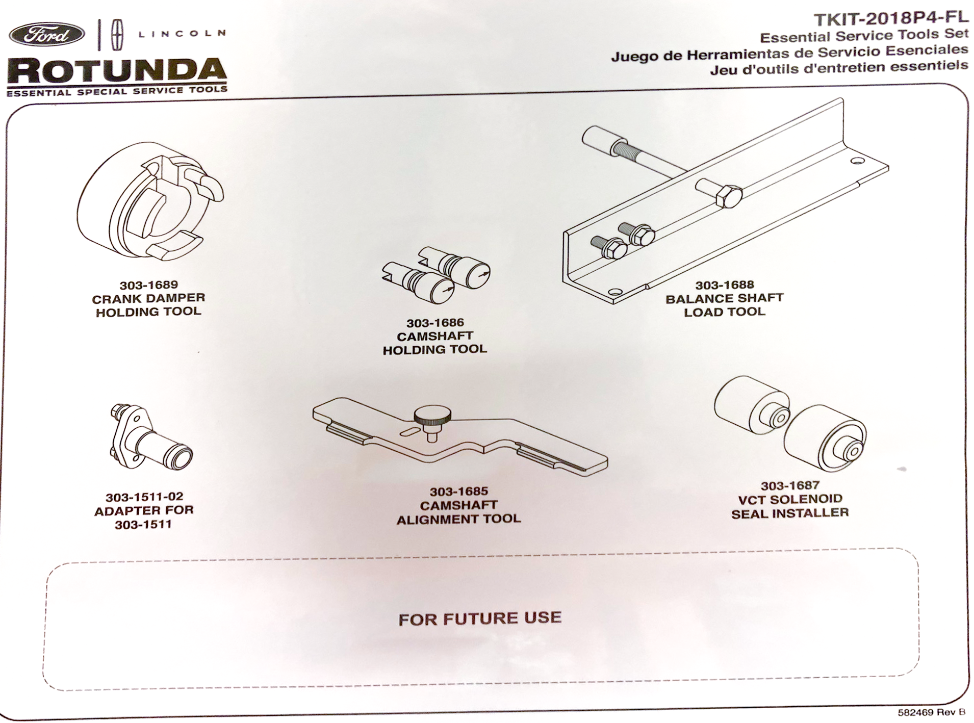 Herramienta Sincronizacion Ford Bronco 2.0 2.3L Nueva Generacion