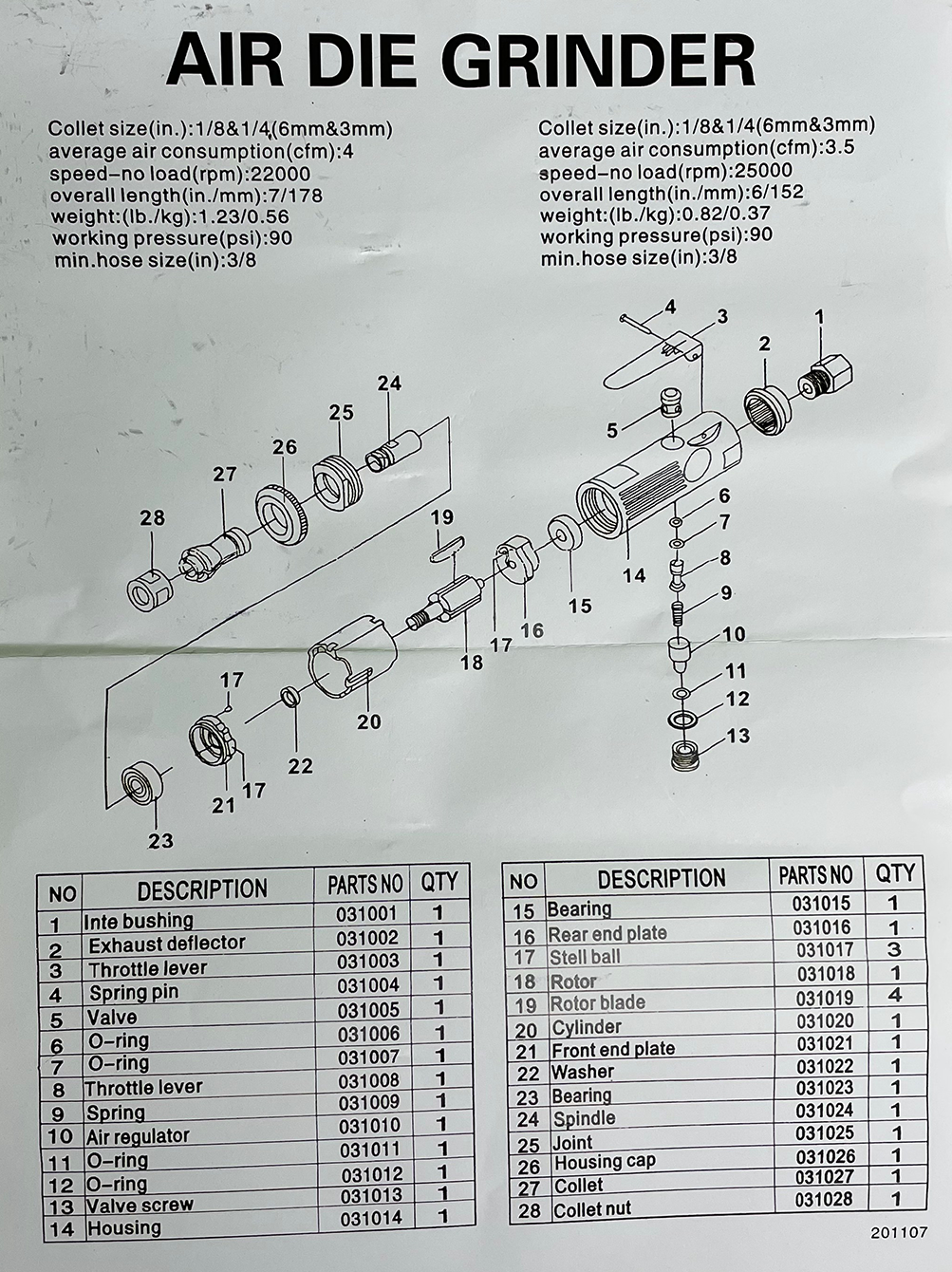 Mototool Neumático Con Accesorios Y Maletín