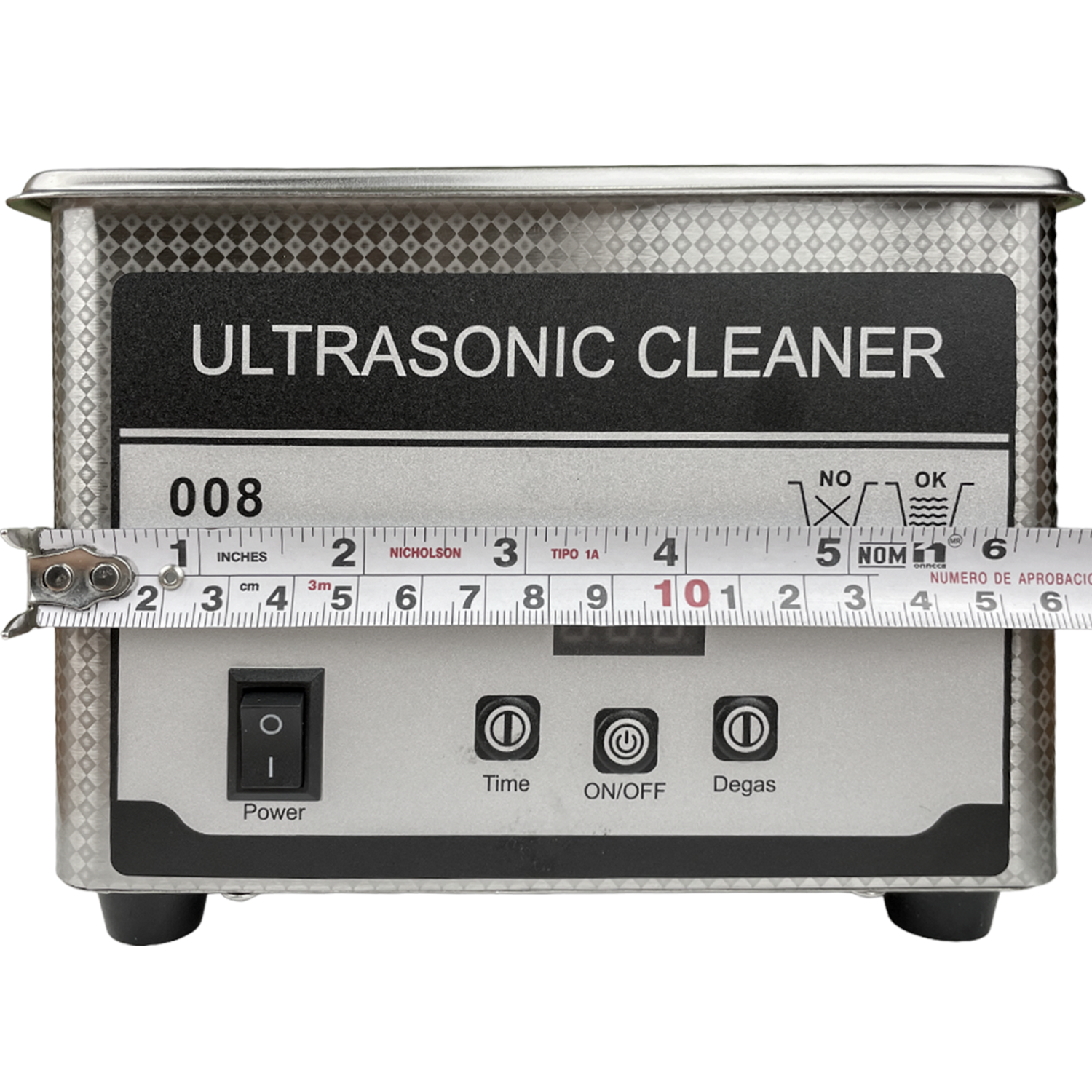 Tina de Ultrasonido de Acero Inoxidable Digital 800mL