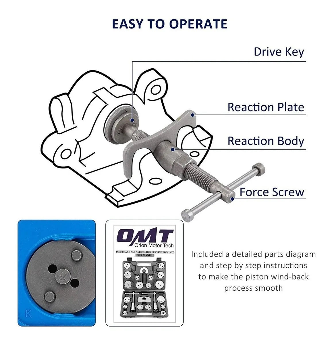 Kit Para Oprimir Pistón De Freno Caliper 35pz