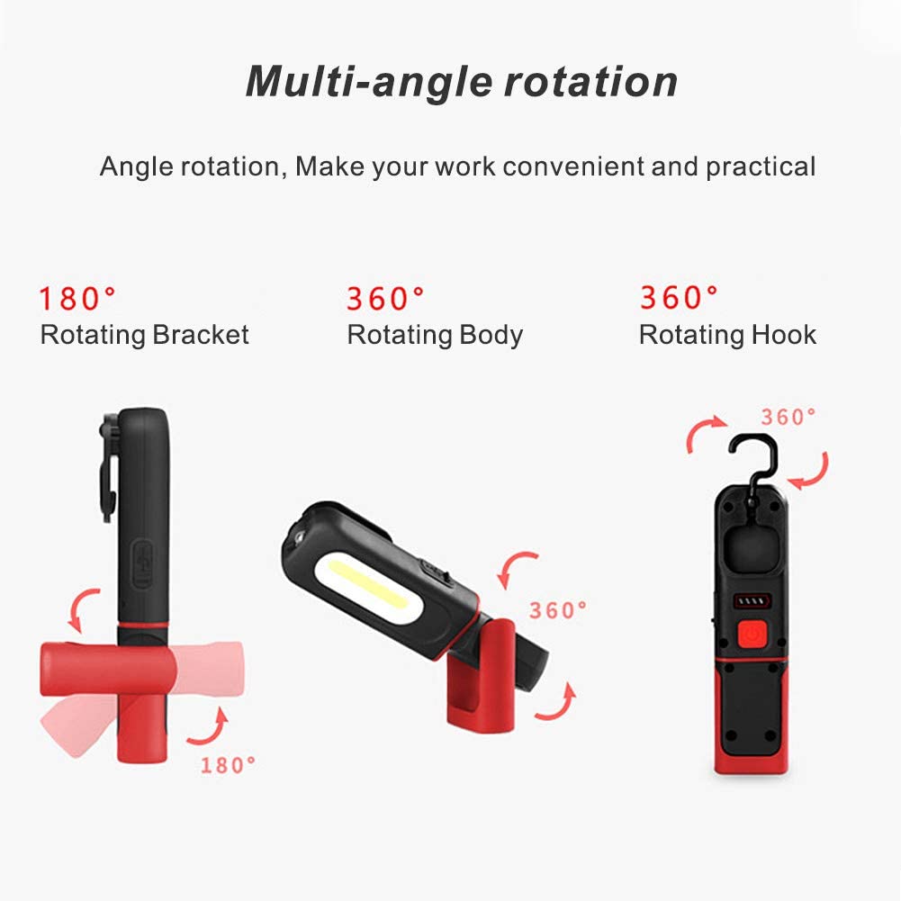 Lámpara Para Taller De Inspección Recargable 300 Lumen + 100 Lumen LED