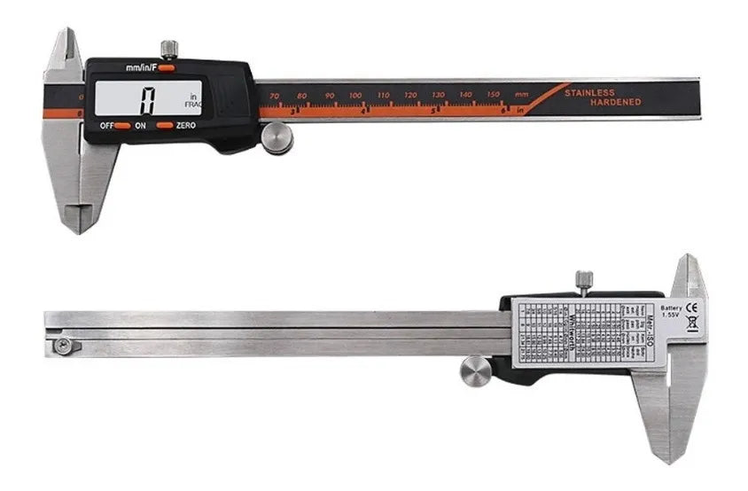 Calibrador Vernier Digital Profesional De Acero Inox 0-150mm