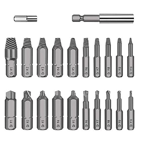 Juego De 22 Extractores De Tornillos Barridos O Capados